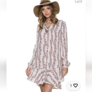 Free People floral Button Down Dress With Pockets Size XS